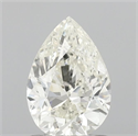 Natural Diamond 1.00 Carats, Pear with  Cut, J Color, SI2 Clarity and Certified by IGI