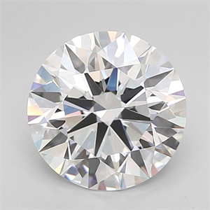 Picture of Lab Grown Diamond 2.76 Carats, Round with Ideal Cut, D Color, IF Clarity and Certified by IGI