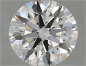 Lab Grown Diamond 1.26 Carats, Round with Ideal Cut, D Color, VVS2 Clarity and Certified by IGI
