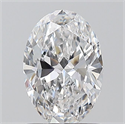 Natural Diamond 1.00 Carats, Oval with  Cut, D Color, SI1 Clarity and Certified by GIA