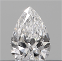 Natural Diamond 0.13 Carats, Pear with  Cut, D Color, IF Clarity and Certified by IGI