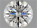 Natural Diamond 0.70 Carats, Round with Excellent Cut, H Color, SI2 Clarity and Certified by GIA