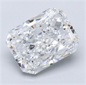 Natural Diamond 4.12 Carats, Radiant with  Cut, E Color, SI1 Clarity and Certified by GIA