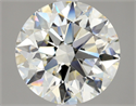 Natural Diamond 3.50 Carats, Round with Excellent Cut, J Color, VS2 Clarity and Certified by HRD