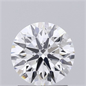Lab Grown Diamond 1.51 Carats, Round with Excellent Cut, D Color, VVS2 Clarity and Certified by IGI