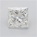 Natural Diamond 2.04 Carats, Princess with  Cut, H Color, SI1 Clarity and Certified by GIA