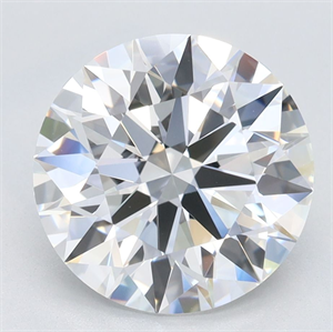 Picture of Lab Grown Diamond 2.97 Carats, Round with Excellent Cut, D Color, VVS1 Clarity and Certified by GIA