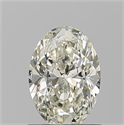 Natural Diamond 0.92 Carats, Oval with  Cut, K Color, SI1 Clarity and Certified by GIA