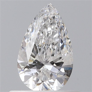 Picture of Natural Diamond 0.44 Carats, Pear with  Cut, E Color, SI1 Clarity and Certified by GIA