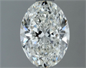 Natural Diamond 1.00 Carats, Oval with  Cut, G Color, VS2 Clarity and Certified by IGI