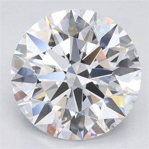 Picture of Lab Grown Diamond 3.05 Carats, Round with Ideal Cut, D Color, IF Clarity and Certified by IGI