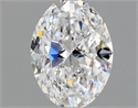 Natural Diamond 0.90 Carats, Oval with  Cut, D Color, SI2 Clarity and Certified by GIA