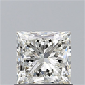 Natural Diamond 0.74 Carats, Princess with  Cut, J Color, VS1 Clarity and Certified by GIA
