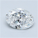 Natural Diamond 1.20 Carats, Oval with  Cut, E Color, SI1 Clarity and Certified by GIA