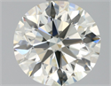Natural Diamond 1.51 Carats, Round with Excellent Cut, K Color, VS1 Clarity and Certified by HRD