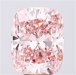 Picture of Lab Grown Diamond 6.73 Carats, Cushion with  Cut, Fancy Intense Pink Color, VS2 Clarity and Certified by IGI