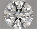 Natural Diamond 0.47 Carats, Round with Excellent Cut, H Color, VS2 Clarity and Certified by GIA