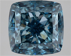 Picture of Lab Grown Diamond 4.68 Carats, CUSHION MODIFIED with  Cut, Fancy Vivid Blue Color, VS1 Clarity and Certified by IGI