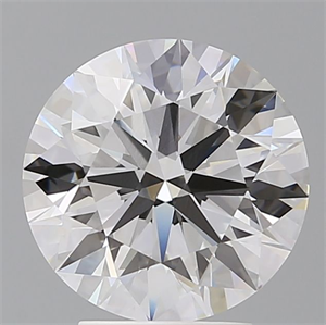 Picture of Lab Grown Diamond 3.56 Carats, Round with Ideal Cut, E Color, VVS2 Clarity and Certified by IGI