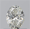 Natural Diamond 0.50 Carats, Oval with  Cut, H Color, SI1 Clarity and Certified by GIA