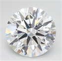 Lab Grown Diamond 3.02 Carats, Round with Ideal Cut, D Color, VVS1 Clarity and Certified by IGI