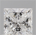 Natural Diamond 0.61 Carats, Princess with  Cut, E Color, SI1 Clarity and Certified by GIA