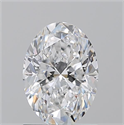 Natural Diamond 1.20 Carats, Oval with  Cut, D Color, SI1 Clarity and Certified by GIA