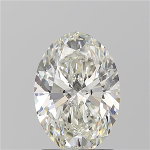 Picture of Natural Diamond 1.71 Carats, Oval with  Cut, I Color, SI2 Clarity and Certified by GIA