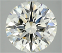 Natural Diamond 4.07 Carats, Round with Excellent Cut, I Color, IF Clarity and Certified by IGI
