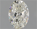 Natural Diamond 0.70 Carats, Oval with  Cut, I Color, VS2 Clarity and Certified by GIA