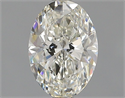 Natural Diamond 0.70 Carats, Oval with  Cut, I Color, VS2 Clarity and Certified by GIA