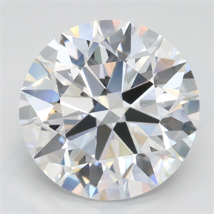 Picture of Lab Grown Diamond 3.79 Carats, Round with Excellent Cut, D Color, FL Clarity and Certified by GIA