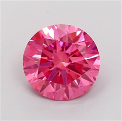 Picture of Lab Grown Diamond 2.01 Carats, Round with Very Good Cut, Fancy Vivid Pink Color, VVS2 Clarity and Certified by IGI