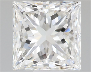 Picture of Natural Diamond 0.55 Carats, Princess with  Cut, G Color, VS1 Clarity and Certified by GIA