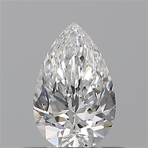 Picture of Natural Diamond 0.40 Carats, Pear with  Cut, D Color, VVS2 Clarity and Certified by GIA