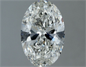 Natural Diamond 1.00 Carats, Oval with  Cut, H Color, SI2 Clarity and Certified by IGI