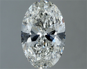 Picture of Natural Diamond 1.00 Carats, Oval with  Cut, H Color, SI2 Clarity and Certified by IGI