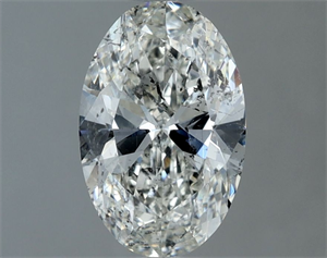 Picture of Natural Diamond 1.00 Carats, Oval with  Cut, H Color, SI2 Clarity and Certified by IGI