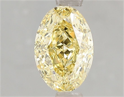 Picture of Lab Grown Diamond 1.49 Carats, Oval with  Cut, Fancy Vivid Yellow Color, VS2 Clarity and Certified by IGI