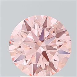 Picture of Lab Grown Diamond 2.05 Carats, Round with Ideal Cut, Fancy Vivid Pink Color, VVS2 Clarity and Certified by IGI
