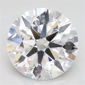 Picture of Lab Grown Diamond 3.00 Carats, Round with Ideal Cut, D Color, IF Clarity and Certified by IGI