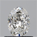 Natural Diamond 0.56 Carats, Oval with  Cut, G Color, VS2 Clarity and Certified by GIA
