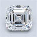 Diamante Natural 2.50 quilates, Asscher , Color D, claridad VS1 y certificado GIA