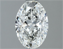 Natural Diamond 0.80 Carats, Oval with  Cut, H Color, VVS2 Clarity and Certified by GIA