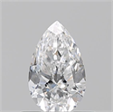 Natural Diamond 0.50 Carats, Pear with  Cut, E Color, VS2 Clarity and Certified by GIA