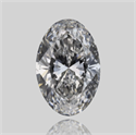 Natural Diamond 0.43 Carats, Oval with  Cut, F Color, SI2 Clarity and Certified by GIA