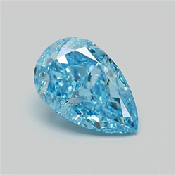 Picture of Lab Grown Diamond 1.94 Carats, Pear with  Cut, Fancy Vivid Blue Color, VVS2 Clarity and Certified by IGI