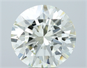 Natural Diamond 4.05 Carats, Round with Excellent Cut, K Color, SI1 Clarity and Certified by IGI