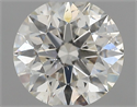 Natural Diamond 0.51 Carats, Round with Excellent Cut, J Color, I1 Clarity and Certified by GIA