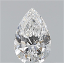 Natural Diamond 0.50 Carats, Pear with  Cut, D Color, VS2 Clarity and Certified by GIA